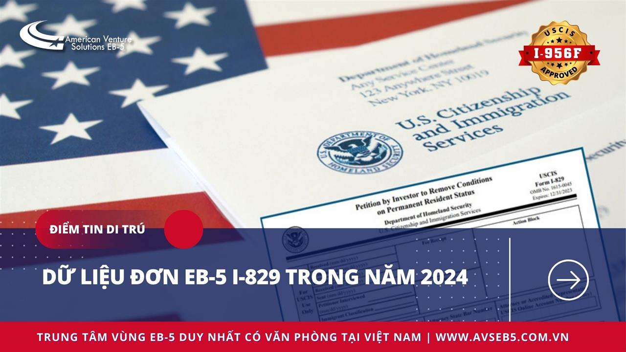 DỮ LIỆU ĐƠN EB-5 I-829 TRONG NĂM TÀI CHÍNH 2024