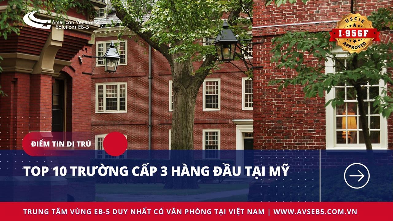 TOP 10 TRƯỜNG CẤP 3 HÀNG ĐẦU TẠI MỸ